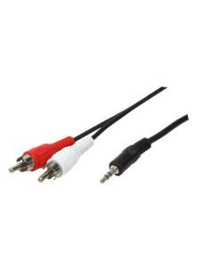 1,50 mt 1x3.5mm - 2xRCA, cavo audio Nero