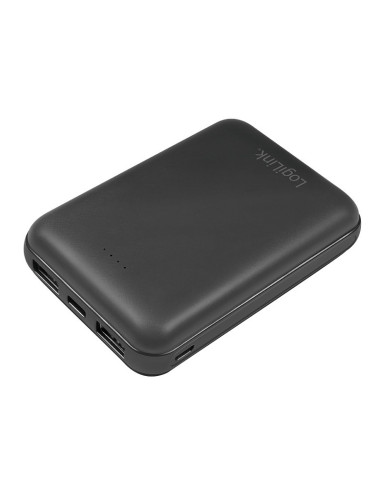 10.000 mAh, Mobile power bank, 2x USB output, black