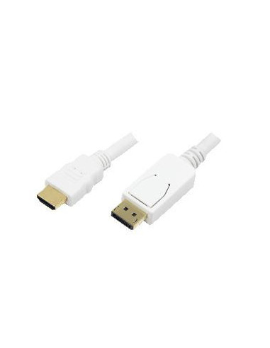 2,0 mt DisplayPort - HDMI, M/M bianco