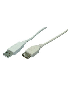 2,00 mt Prolunga USB 2.0 M/F grigio