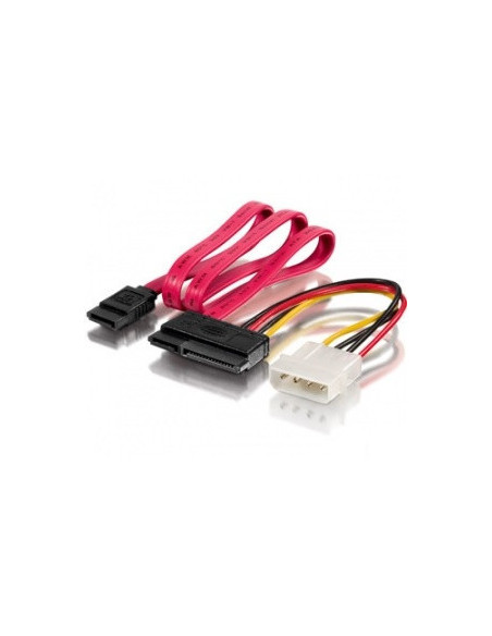 0,50 mt cavo di alimentazione SATA 15 + 7pin Bu- 4 pin + 7pin M / F