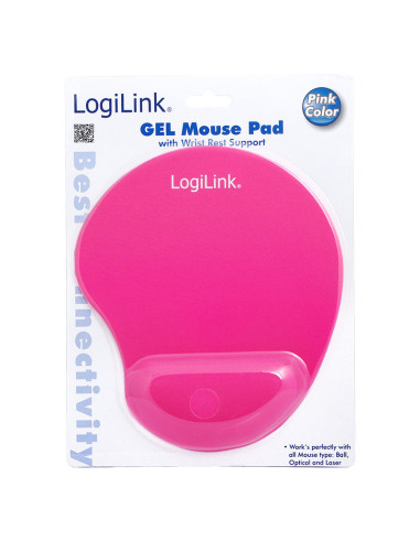 Mousepad with Silicone Gel Hand Rest, Pink