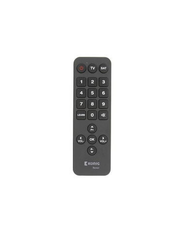 Remote control, pre-programmed, 2xAAA/LR03, Universal, senior