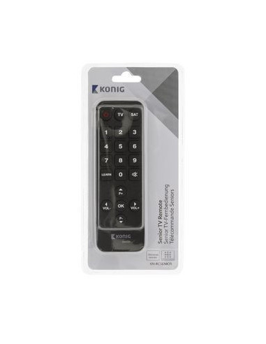 Remote control, pre-programmed, 2xAAA/LR03, Universal, senior