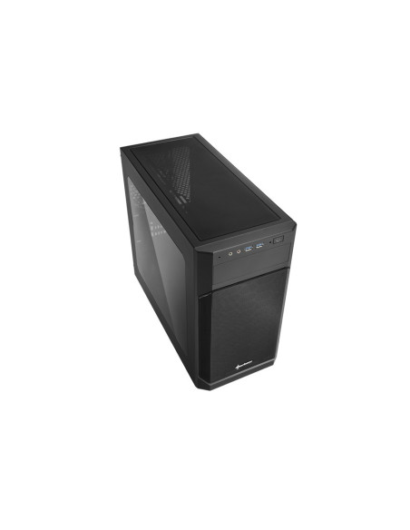 V1000 Window nero Micro-ATX Blue-Led