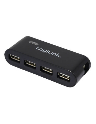 USB 2.0 Hub 4 porte nero con Power Supply