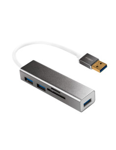 USB A 3.0, 3-port hub con card reader 2