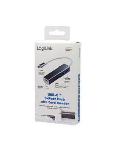 USB-C 3.0, 3-port hub con Card Reader 2