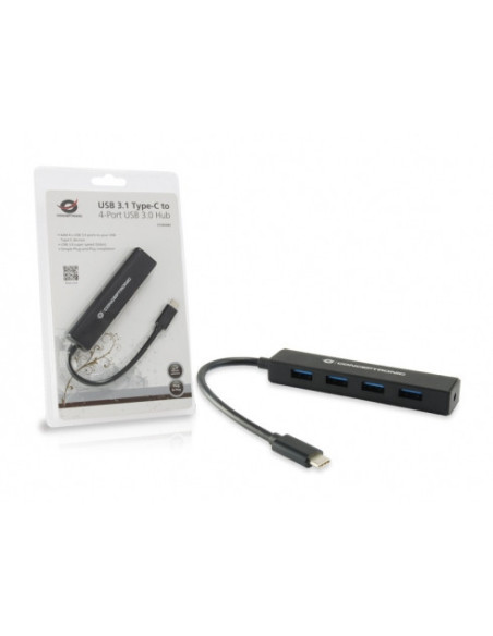 USB3.1 Type-C -- 4x Type-A nero