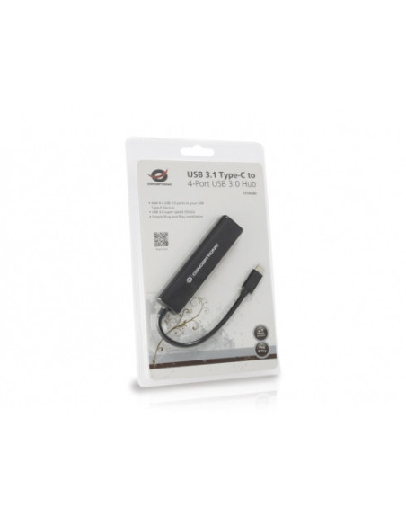 USB3.1 Type-C -- 4x Type-A nero