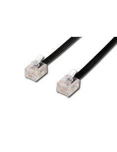 6,00 mt Cavo Tel.6/4 liscio NERO
