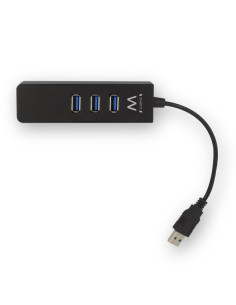 Hub 3 Porte USB 3.0 +  Porta Ethernet Black 2