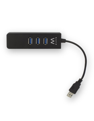 Hub 3 Porte USB 3.0 +  Porta Ethernet Black