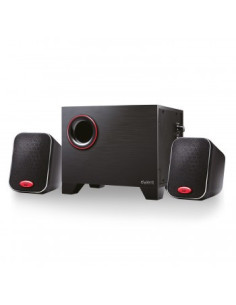 Altoparlanti 2.1 con Subwoofer, 30W, Nero/Rosso