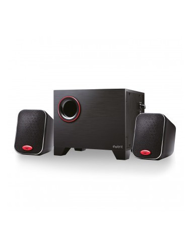 Altoparlanti 2.1 con Subwoofer, 30W, Nero/Rosso