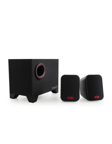 Altoparlanti 2.1 con Subwoofer, 30W, Nero/Rosso