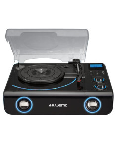 Giradischi 33-45-78 Giri 2x 2W RMS, Bluetooth 2.1, USB, FM, LCD, RCA, AUX