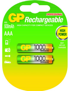 Ricaricabili Ni-MH 1.2V 950mAh HR03 Recyko+ 2pz