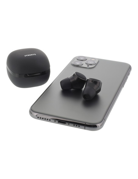 True Wireless Stereo in-ear, IPX6 charge case, black