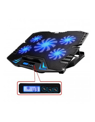 Supporto di raffredamento Portatili con 5 ventole regolabili e Multi-Angled