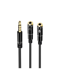 0,30 mt Cavo audio Jack 3.5 1xM-2xF Cuffie e Mic. in un solo jack