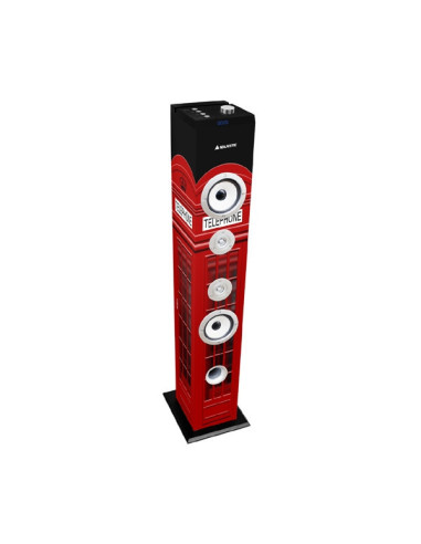 Torre Altoparlante 80W Radio FM/USB/SD/MMC/Bluetooth - Bandiera U.K.