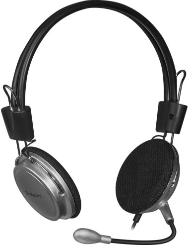 AURA 120 HEADSET CON MICROFONO, NERO/ARGENTO
