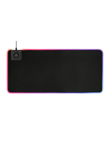 Gaming Mousepad RGB XL (900x400)mm con Caricatore Wireless per Smartphone 10W Fast-Charge