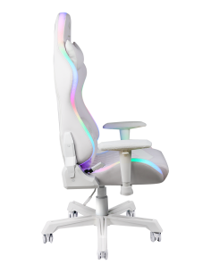 Gaming Chair White eco-pelle RGB con telecomando 2