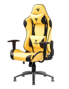 PLAYCOM PM20 Universal gaming chair Padded seat, Black/Yellow