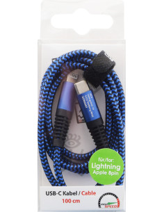 1,00 mt Cavo USB Type-C/Lightning Blu 2