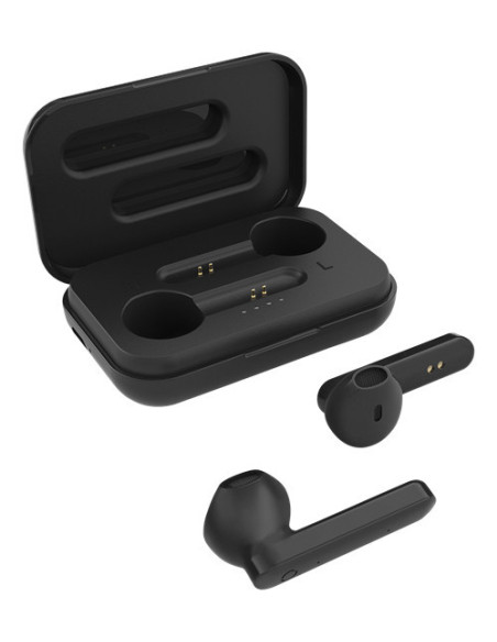 Earphones Bluetooth Stereo con Custodia di Ricarica, Semi-In-Ear, Matt Black