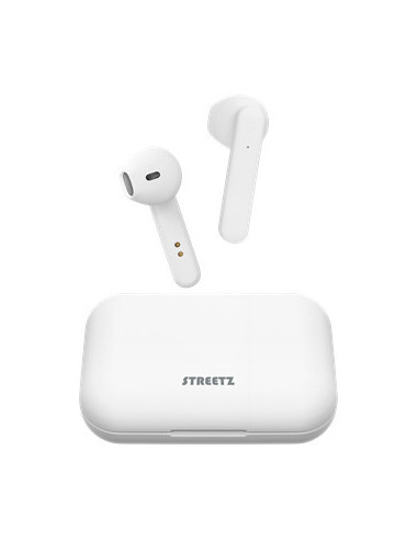 Earphones Bluetooth Stereo con Custodia di Ricarica, Semi-In-Ear, Matt White