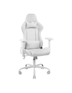 Gaming Chair WCH80 ergonomica, ecopelle, White, doppio cuscinetto nuca-schiena