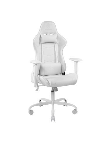 Gaming Chair WCH80 ergonomica, ecopelle, White, doppio cuscinetto nuca-schiena