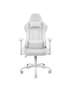 Gaming Chair WCH80 ergonomica, ecopelle, White, doppio cuscinetto nuca-schiena 2