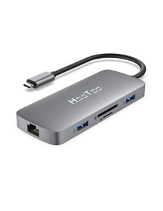 Docking Station USB-C 8in1 con Adattatore Porta USB C Thunderbolt 3, RJ45 Ethernet, USB 3.0, USB 2.0, 4K HDMI, 100W PD, SD/TF