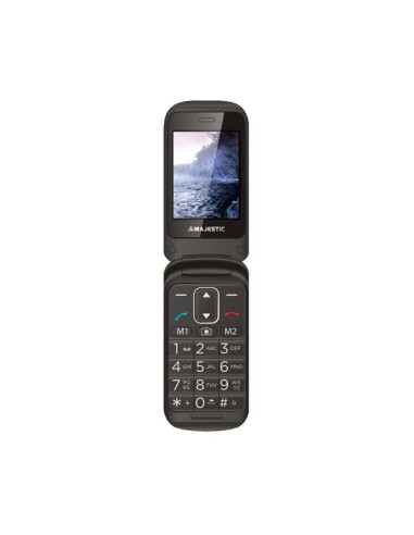Sileno 50R Flip, 2.4", Micro SD, 0.3 MP, Bluetooth 3.0, 800 mAh, 90g, nero