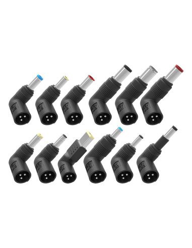 90W Alimentatore Universale per Notebook con 12 connettori 100/240V AC 15/20V DC Nero con USB Slim