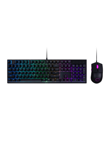 MasterSet MS110 RGB Kit Tastiera Mem-Chanical e Mouse Ottico 3200DPI USB