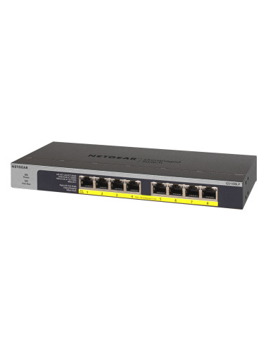 8-Porte Gigabit Ethernet Switch Unmanaged 8-PoE 60W