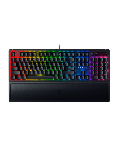 BlackWidow V3 Green Switch Tastiera Gaming Illuminazione-Chroma-RGB, Rotella Digitale Multi-Funzione e Tasti Multimediali, Pogg