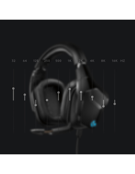 G G635 Headset Wired Head-band Gaming Black, Blue