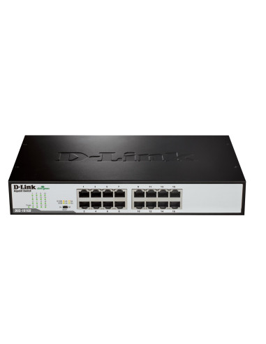 16-port Network Switch gigabit Unmanaged Black, Metallic