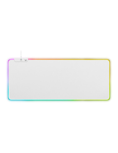 Gaming Mousepad White Line RGB, (900x360x4)mm, 13 Led Modes