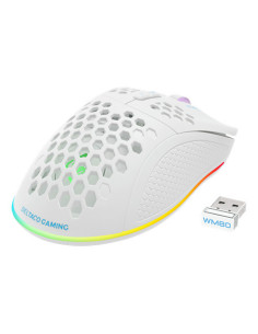 Mouse Right-hand RF Wireless + USB Type-C Laser 6400 DPI, White RGB 2