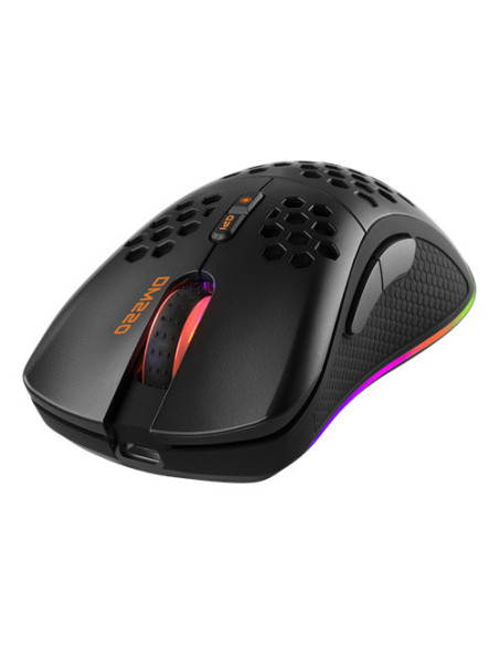 Gaming Mouse Right-hand RF Wireless + USB Type-A Optical 6400 DPI, Black RGB