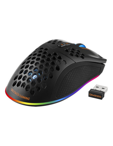 Gaming Mouse Right-hand RF Wireless + USB Type-A Optical 6400 DPI, Black RGB