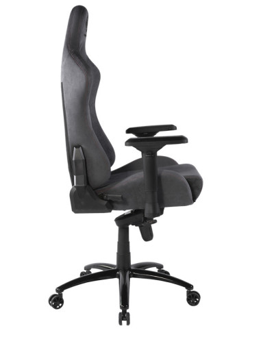 Gaming chair soft Alcantara dark-grey DC440D ergonomica, doppio cuscinetto nuca-schiena