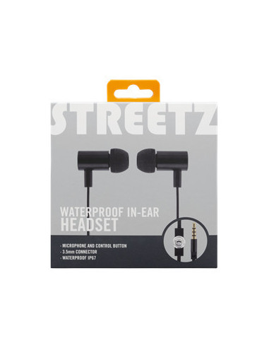 Auricolari Wired WaterProof In-ear Music Neri